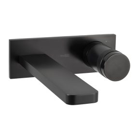 Blaufoss Sonic inbouw wastafelkraan mat zwart incl. inbouwelement