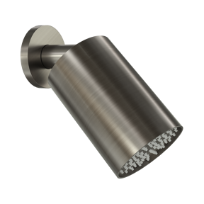 Blaufoss Luxor 90 Tête de douche rond 14 x 9 cm avec support mural Brushed GunMetal