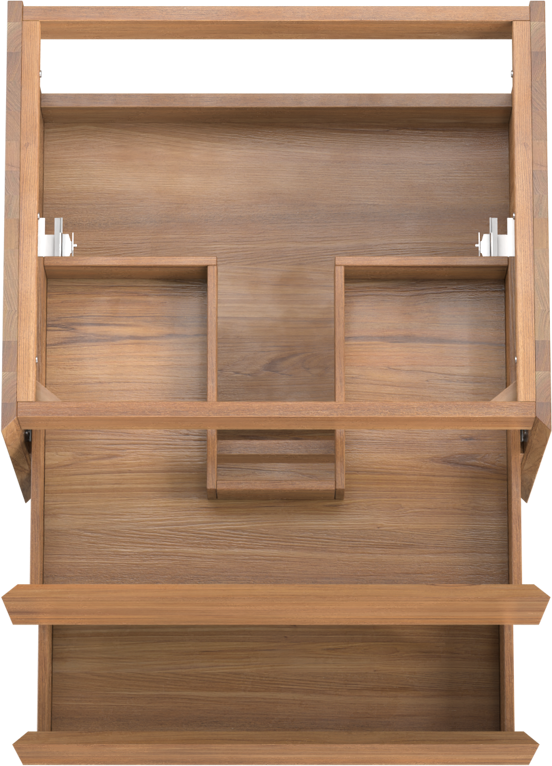 Balmani Mitra meuble sous-vasque suspendu 67,5 x 55 cm teck 2 tiroirs