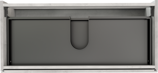 Storke Edge zwevende wastafelonderkast 100 x 46 cm beton zilvergrijs 2 lades