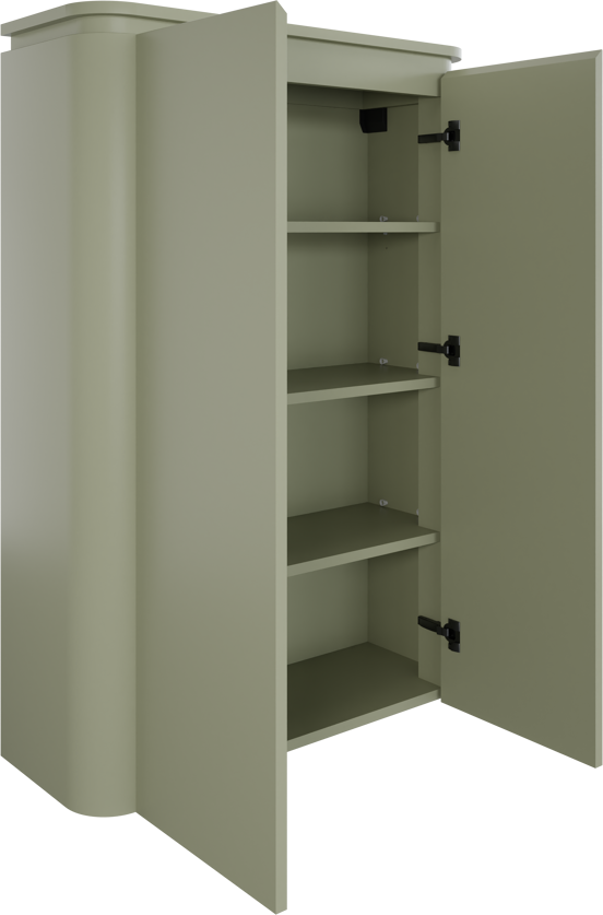 Balmani Moon colonne salle de bains suspendu vert sauge 90 x 32 x 130 cm