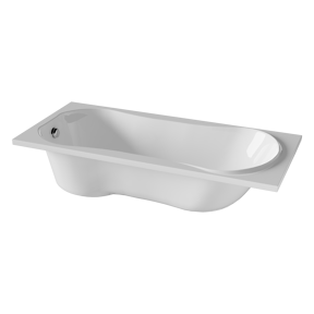 Luca Varess Trasime baignoire encastrable simple 180 x 80 cm acrylique blanc brillant
