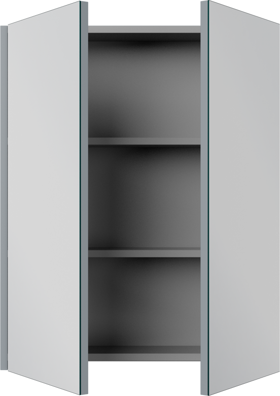 Linie Montro armoire de toilette 60 x 75 cm bleu anthracite