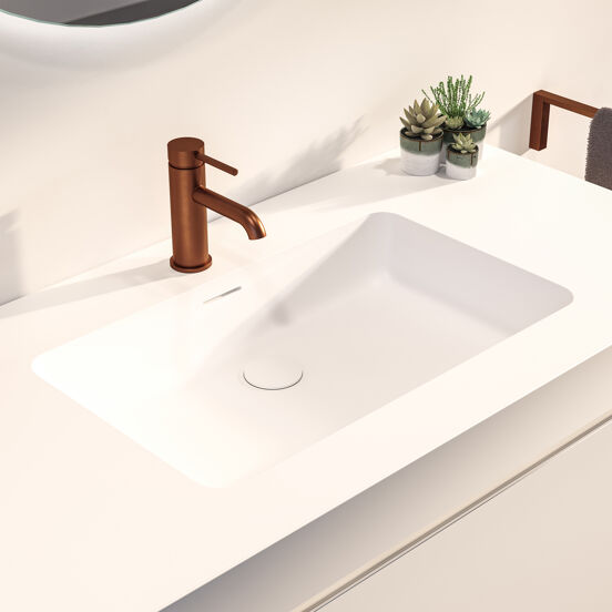 Blaufoss Round EcoStart robinet de lavabo standard Brushed Rosegold