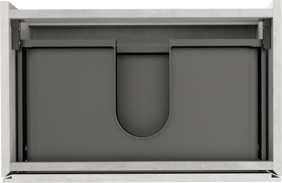 Storke Edge zwevende wastafelonderkast 60 x 40 cm beton zilvergrijs 2 lades