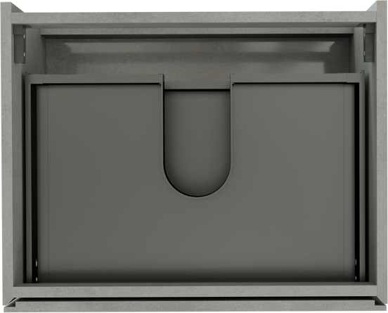 Storke Edge meuble sous-vasque suspendu 65 x 52 cm béton gris foncé 2 tiroirs