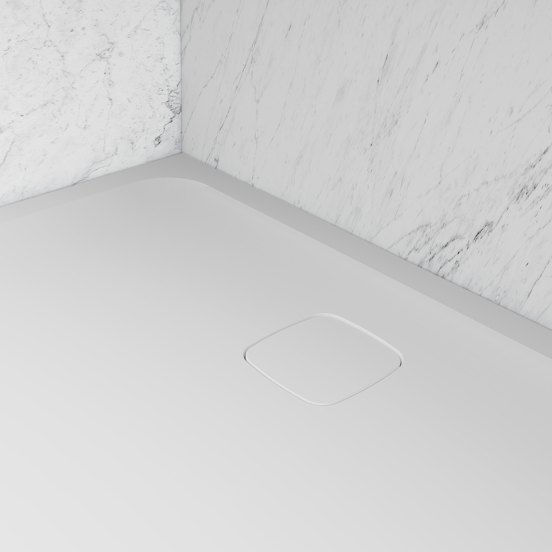 Balmani Bayou douchebak 90 x 90 cm Solid surface mat wit