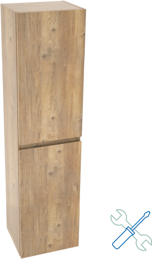 Linie Lado hängender Hochschrank Eiche natur 35 x 30 x 140 cm