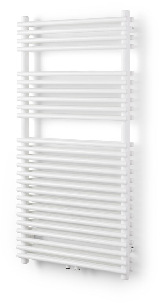 Vipera Alegria dubbele handdoekradiator 60 x 120 cm elektrische verwarming mat wit zij- en middenaansluiting 1.192W, weerstand inbegrepen
