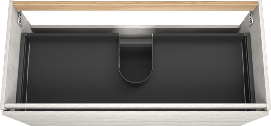 Balmani Lucida meuble sous-lavabo suspendu 120 x 55 cm béton gris argent 2 tiroirs