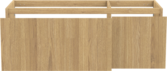 Balmani Fila zwevende wastafelonderkast 135 x 55 cm asymmetrisch links fineer natuur eik 4 lades