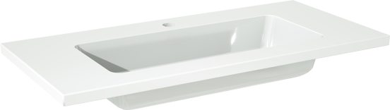 Storke Diva enkele wastafel glanzend composiet marmer 80 x 40 cm