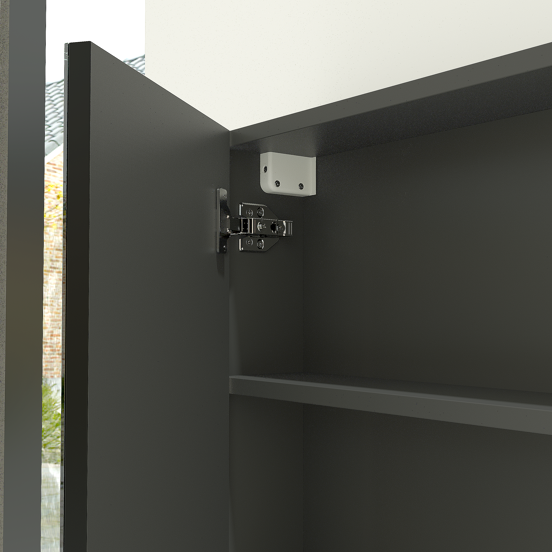 Linie Montro armoire de toilette 120 x 75 cm noir mat