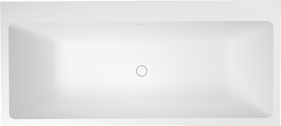 Balmani Kantiga baignoire encastrable double 180 x 80 cm Solid Surface blanc mat