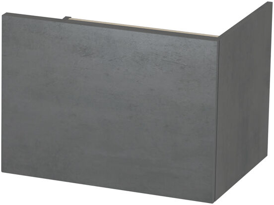 Balmani Cubo meuble sous-lavabo suspendu 144 x 53 cm béton gris foncé 4 tiroirs - partie droite