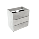 Storke Edge staande wastafelonderkast 75 x 52 cm beton zilvergrijs 3 lades
