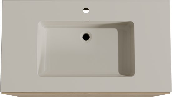 Storke Edge staand badkamermeubel 95 x 52 cm ruwe eik met Diva enkele wastafel in top solid zijdegrijs