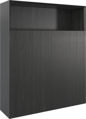 Balmani Fila zwevende badkamerkast fineer zwarte eik 100 x 30 x 120 cm