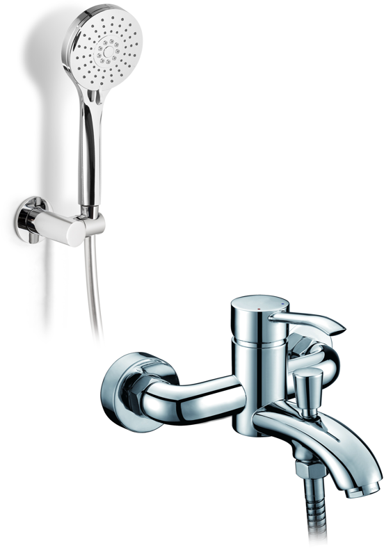 Linie Sybelle robinet baignoire avec set douchette chrome brillant