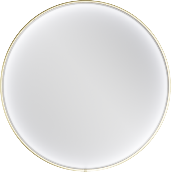 Balmani Secret rond badkamerspiegel Brushed Champagne Gold Ø 70 cm met spiegelverlichting en anti-damp