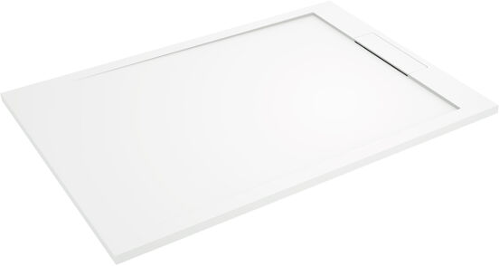 Balmani Andes Duschwanne: 120 x 90 cm, Solid Surface, Weiß matt