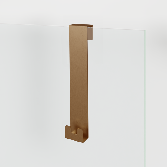 Blaufoss Gulio douchehouder met dubbele haak Brushed Rosegold