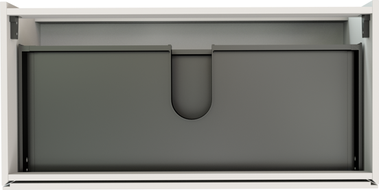 Storke Edge meuble sous-lavabo suspendu 105 x 52 cm blanc mat 2 tiroirs