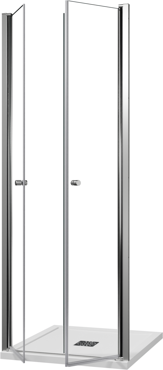 Luca Varess Kuresa douche pendeldeur 80 x 200 cm helder glas glans chroom profiel