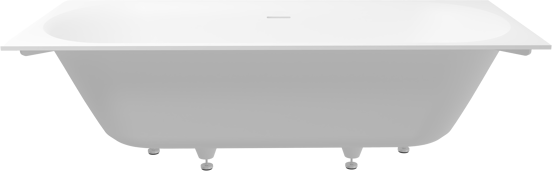 Balmani Rallanta baignoire encastrable double 180 x 82 cm Solid Surface blanc mat