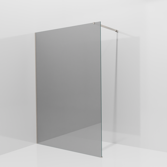 Balmani Modular inloopdouche: 140 x 200 cm, Reflex spiegelglas met coating, Brushed CoolMetal profielen