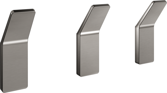 Blaufoss Amo set haakjes 3 stuks Brushed GunMetal