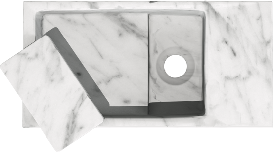 Balmani Mood fonteintje 36 x 18 cm Carrara marmer