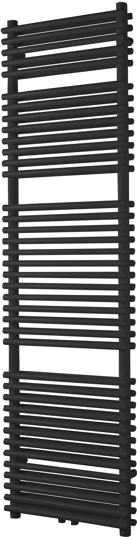 Vipera Alegria sèche-serviettes double 50 x 180 cm chauffage électrique noir mat raccordements latéral et central possibles 1.575W, résistance incluse