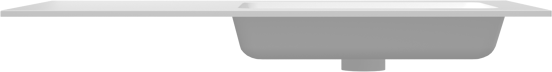 Storke Mata plan vasque asymétrique à droite mat solid surface 100 x 52 cm