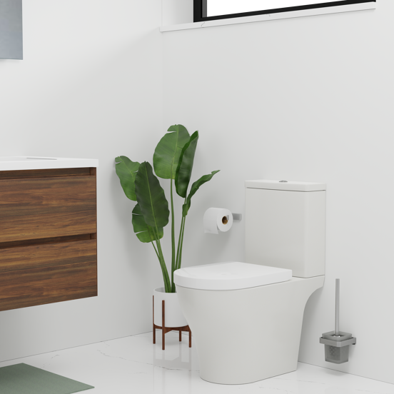 Luca Varess Fanuco staand toilet glanzend wit randloos met Geberit spoelsysteem