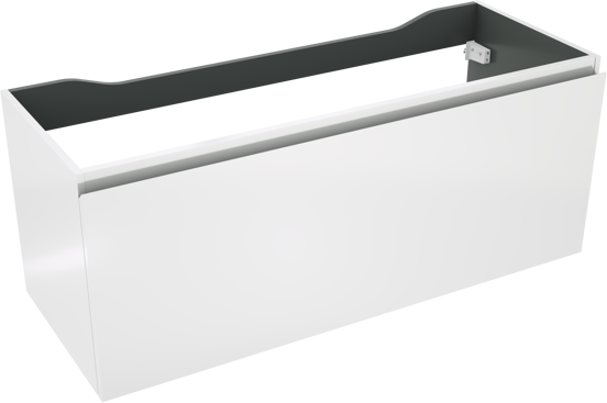 Linie Lado zwevende wastafelonderkast 120 x 46 cm glanzend wit 1 lade