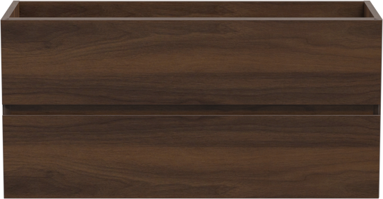 Storke Edge zwevende wastafelonderkast 100 x 40 cm notenhout 2 lades