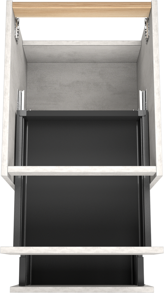 Balmani Lucida zwevende wastafelonderkast 45 x 55 cm beton zilvergrijs 2 lades