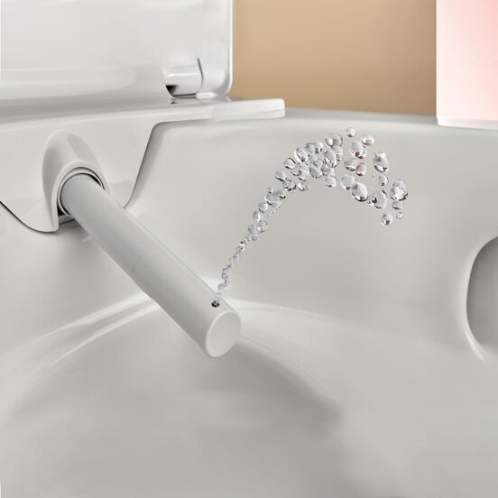 Geberit Aquaclean Alba douche toilet glanzend wit randloos