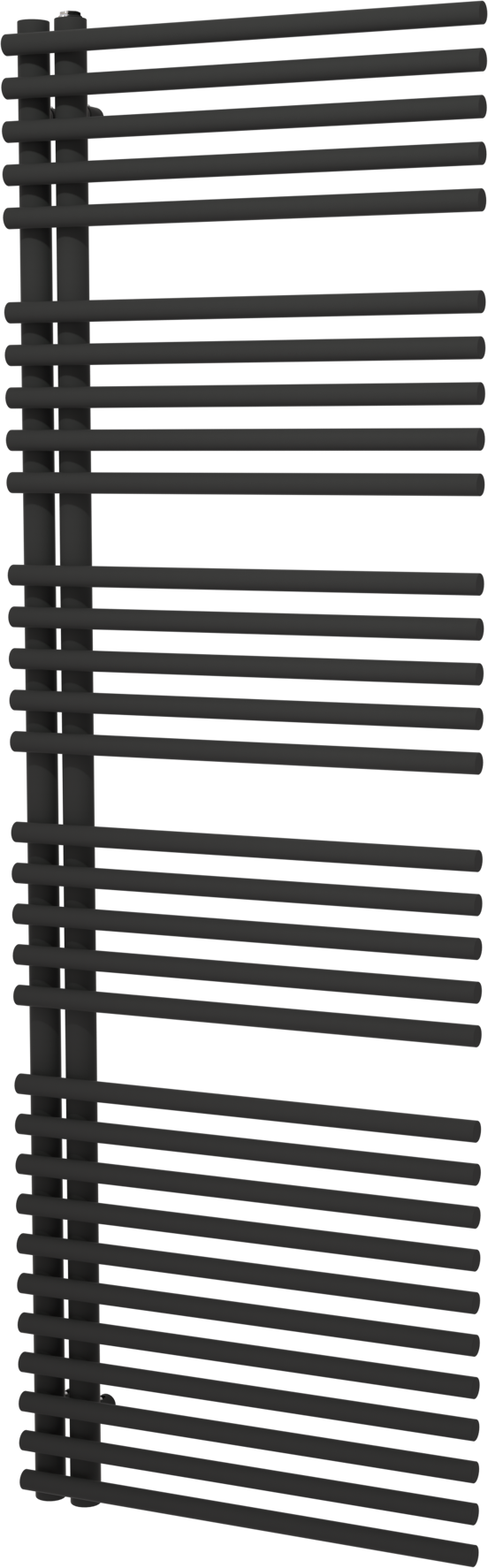 ENKEL VOOR DUITSE MARKT - Vipera Nevada enkele handdoekradiator 60 x 180 cm elektrische verwarming mat zwart zijaansluiting 970W, weerstand inbegrepen