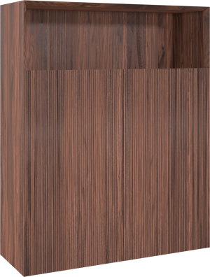 Balmani Fila Badhochschrank: Hängend, Nussbaum, Furnierholz, 100 x 30 x 120 cm