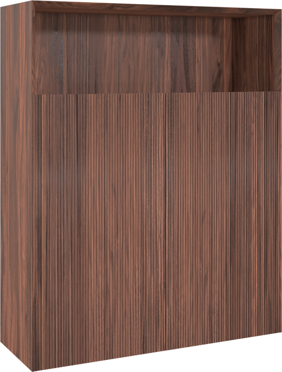 Balmani Fila zwevende badkamerkast fineer notenhout 100 x 30 x 120 cm