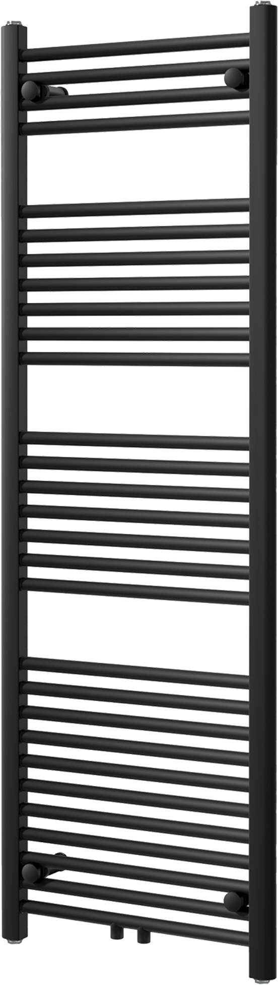 Vipera Kanza einzel Handtuchheizkörper 50 x 150 cm elektrische Heizung schwarz matt Seiten- und Mittelanschluss 679W, inkl. Widerstand, nicht für Deutschland geeignet