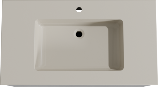 Storke Edge hängendes Möbelstück Set: 95 x 52 cm, Beton dunkelgrau, mit Diva Einzelwaschtisch, Top Solid Seidengrau