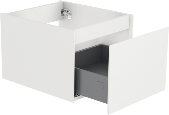 Storke Edge meuble sous-vasque suspendu 45 x 52 cm blanc mat 1 tiroir