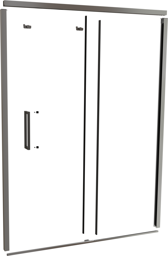 Balmani Senses Design 160 cm ensemble de profils pour porte coulissante niche chrome brillant