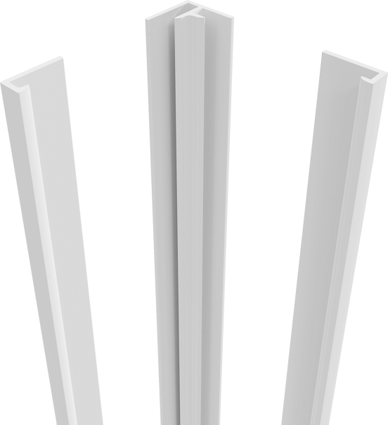 Luca Varess Artdeco eckprofil + seitenprofile voor douchewandbekleding 244 cm weiß matt