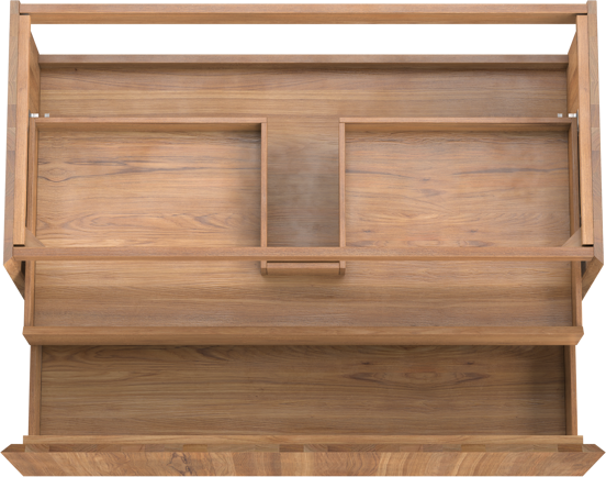 Balmani Idra meuble sous-lavabo suspendu 120 x 55 cm teck 2 tiroirs