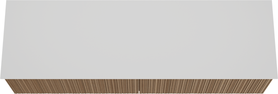 Balmani Forma zwevend badkamermeubel 180 x 55 cm natuur eik met Stretto enkel of dubbel tablet in solid surface mat wit, Verticale asymmetrische ronde ribbel