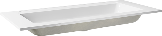 Balmani Tablo Strada plan simple marbre composite brillant 120 x 55 cm
